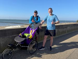 Andy Long (left) and Antony Quant are raising money alongside Alex Gibson for Challenge MND