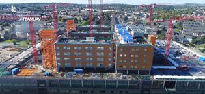 Work has come to a halt at the Midland Metropolitan Hospital site, and it could be weeks or longer before it starts up again