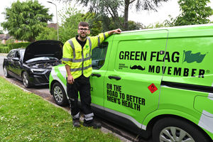Movember and Green Flag hit the streets with a roadside pit stop like no other – turning car trouble into a chance to talk about men’s health.