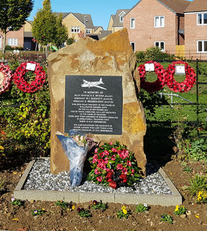 A close up of the memorial.