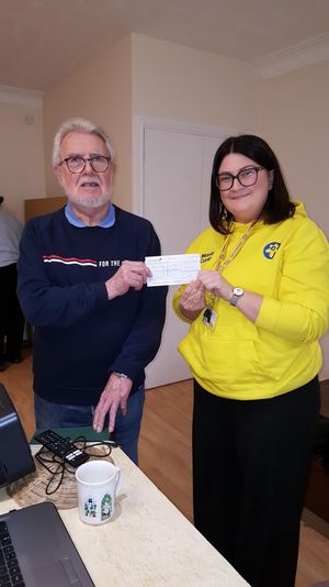 Supporting image for story: Support group donates £450 to Marie Curie