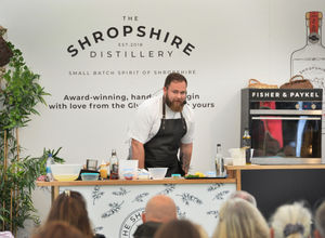 Rob Gibson gives a demonstration during Shrewsbury Food Festival, at The Quarry