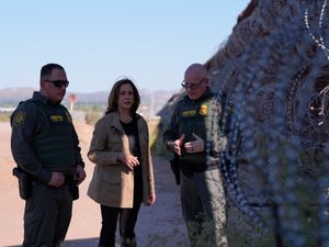 Supporting image for story: Harris visits Mexican border as she offers tougher stance on migration