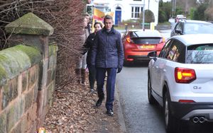 Gavin Williamson joined campaigners to walk from Codsall Community High School to Perton to highlight the alleged dangers of the route