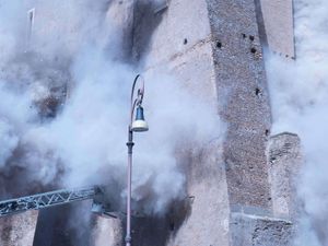 Supporting image for story: Part of medieval tower in central Rome collapses during renovation work