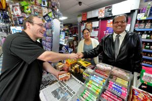 Saying hello to customer John Mumford