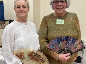 Speaker Jo Goldby with Penkridge WI President Vicky Atkins