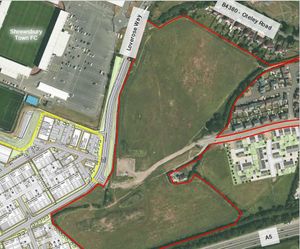 Outline plans have been granted for 234 homes near Shrewsbury Town Football Club. The scheme is part of the wider Shrewsbury South Sustainable Urban Extension. Picture: Omega Architects