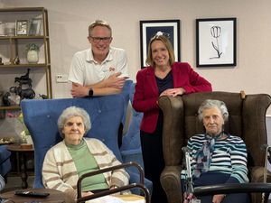 Supporting image for story: Residents at Oswestry care home enjoy visit from North Shropshire MP