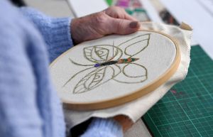 Stitchers and Skivers group at Walsall Leather Museum.