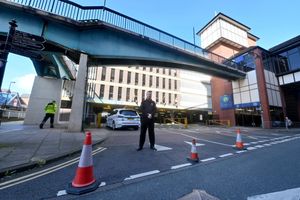 Police at the Raven Meadows car park