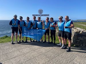 Supporting image for story: Supporters thanked after cross Britain cyclists complete their charity cycle