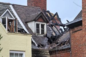 Damage to the roof of Perches House