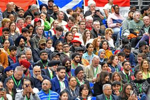 Crowds at the Kabaddi World Cup final 