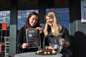 Shrewsbury Food Festival helps raise money for Self Help Africa. Beth Heath with the charity's Steph Smith, at the launch of a fund-raising event.