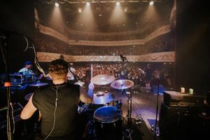 Ryan Richards on stage at O2 Shepherd's Bush, London. Photography by Bethan Miller