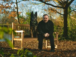 Supporting image for story: Ricky Gervais pays tribute to dog from After Life after death at 13