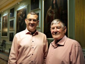 Supporting image for story: Father’s 80th birthday visit to palace his ancestor was commissioned to paint