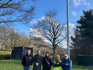 Alex Ballinger (MP for Halesowen) and Cat Eccles (MP for Stourbridge) pictured here lending their support to the local community group campaigning against the 5G tower in this publicly owned green space.