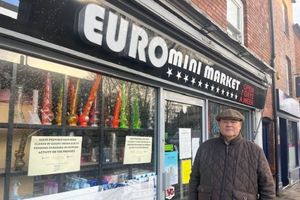 Councillor Richard Cox, Lichfield District Council’s Cabinet Member for Community and Public Protection, outside the closed Euro Mini Market on St John Street, Lichfield.

