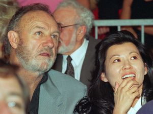 Gene Hackman with wife Betsy Arakawa