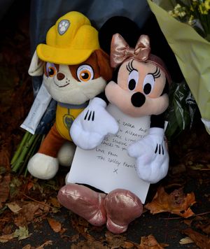 Popular childrens teddy bears were left at the scene on Corporation Street