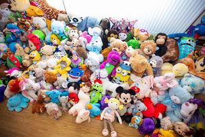 More than 350 soft toys were collected by children at Bridgtown Primary School to send to Ukranian children