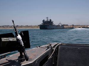 Supporting image for story: Future of Gaza aid pier built by US military in doubt