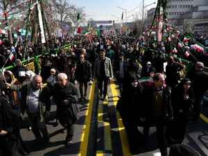 Supporting image for story: Iran marks 45th anniversary of Islamic Revolution amid wider Mid East tensions