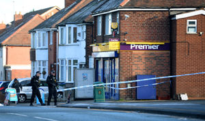 Police at the scene as investigations are carried out