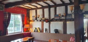 The interior is decorative and colourful