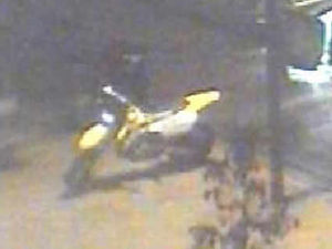 Supporting image for story: CCTV image of motorbike used in store raid