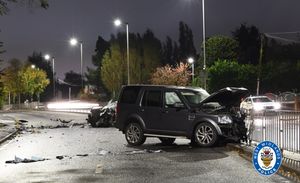 Scene of the collision on A449