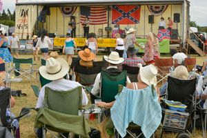 Country and Western fans enjoying the music