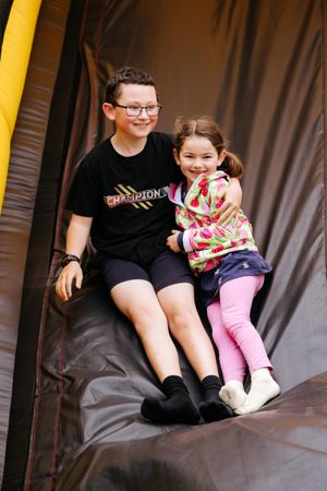 Lucas Neal, aged ten, and Olivia Neal, six from Swadlincote