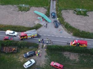 Supporting image for story: Two people in hospital after microlight crash-lands in field near Welshpool