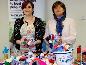 Supporting image for story: Oswestry knitters make 3,000 hats for Age UK winter campaign