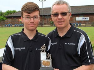 Supporting image for story: Like father, like son for Carl and Ben in Shropshire doubles