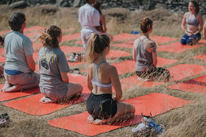 Yoga class at Camp VC