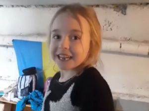 Supporting image for story: Ukrainian girl moves stars to tears with viral video singing from Kyiv bunker