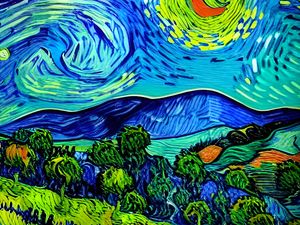 This is how the AI viewed Shropshire as a Van Gogh painting.