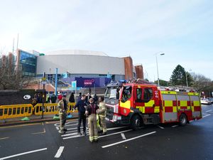 The Utilita Arena was evacuated after a fire.