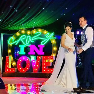 Damian and Rosamund Whitehurst, from Wem, at their reception at Alderford Lake