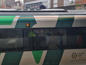 Supporting image for story: Bag with ten inch Rambo knife thrown on top of train during police chase at Birmingham New Street