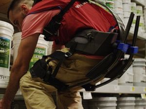 Supporting image for story: Prototype exosuits help warehouse workers lift heavy objects