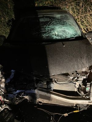 The vehicle that hit Mrs Shaw's home on Friday