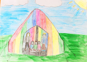 Sophie Edwards' drawing of the tent