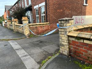 Police remained at the scene on Monday afternoon. 