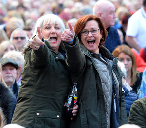 Fans enjoy the gig as Sir Rod Stewart performs at Molineux. Picture: Tim Thursfield