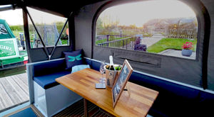 There's space to relax and dine on the rear deck...
